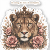 Empowerment van de Gekroonde Leeuwin Sticker (Voorkant)