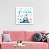 Empowerment van de vrouw inspireert positieve beve canvas afdruk (Insitu (Woonkamer))