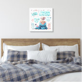 Empowerment van de vrouw inspireert positieve beve canvas afdruk (Insitu (Slaapkamer))