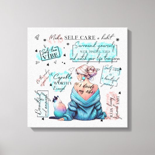 Empowerment van de vrouw inspireert positieve beve canvas afdruk (Voorkant)