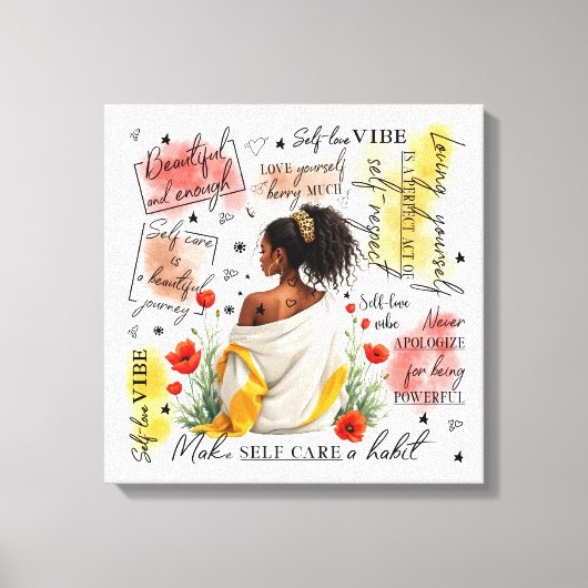 Empowerment van de vrouw inspireert positieve beve canvas afdruk (Voorkant)