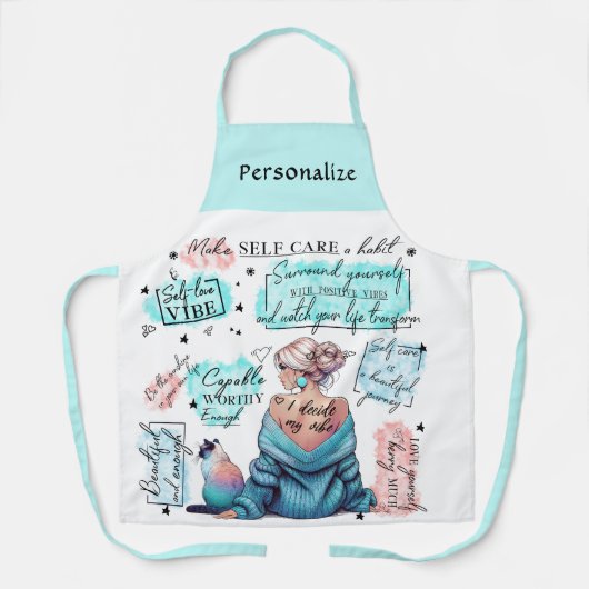 Empowerment van de vrouw inspireert positieve beve schort (Voorkant)