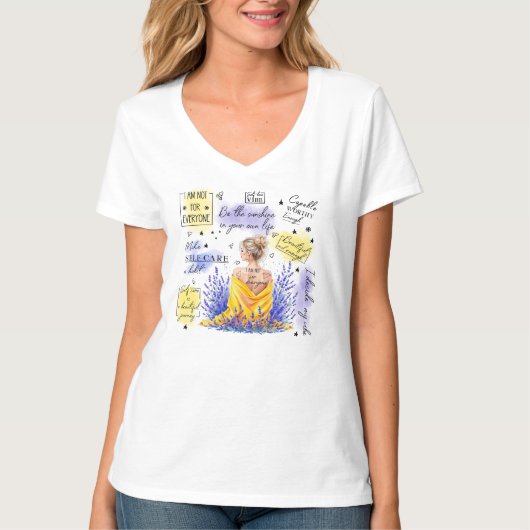 Empowerment van de vrouw inspireert positieve beve t-shirt (Voorkant)