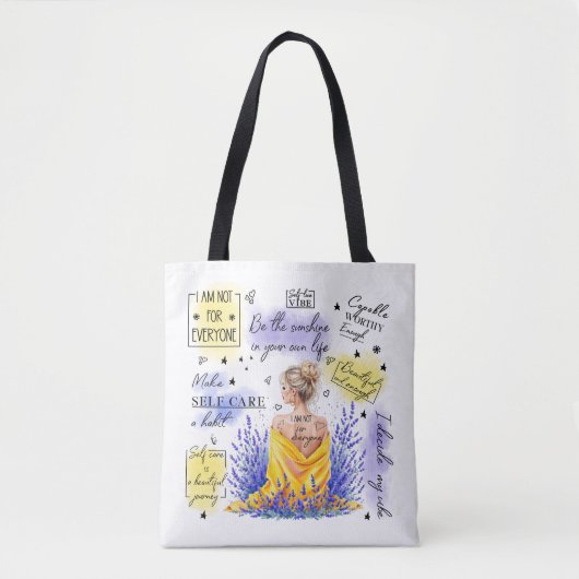 Empowerment van de vrouw inspireert positieve beve tote bag (Voorkant)
