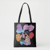 Empowerment van de vrouw inspireert positieve beve tote bag (Voorkant)