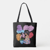Empowerment van de vrouw inspireert positieve beve tote bag (Achterkant)