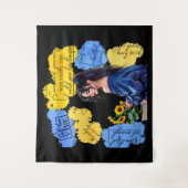 Empowerment van de vrouw inspireert positieve beve wandkleed (Voorkant)