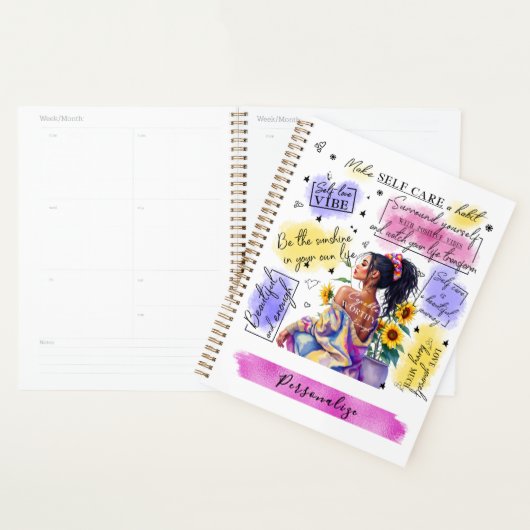 Empowerment van de vrouw Zelfzorg Positieve bevest Planner (Display)