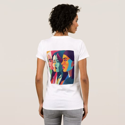 "Empowerment van vrouwen, empowerment van vrouwen" T-shirt (Achterkant volledig)