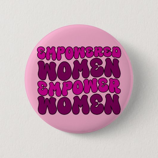 Empowerment van vrouwen feministisch ronde button 5,7 cm (Voorkant)