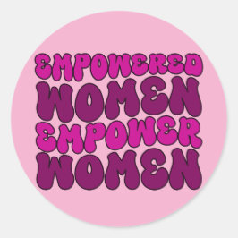 Empowerment van vrouwen feministisch ronde sticker