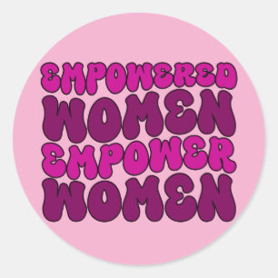 Empowerment van vrouwen feministisch ronde sticker