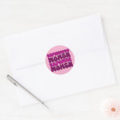 Empowerment van vrouwen feministisch ronde sticker (Envelop)
