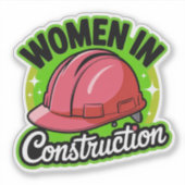 Empowerment van vrouwen in de bouw Sticker (Voorkant)