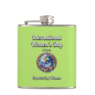 Empowerment van vrouwen. Internationale Vrouwendag Heupfles