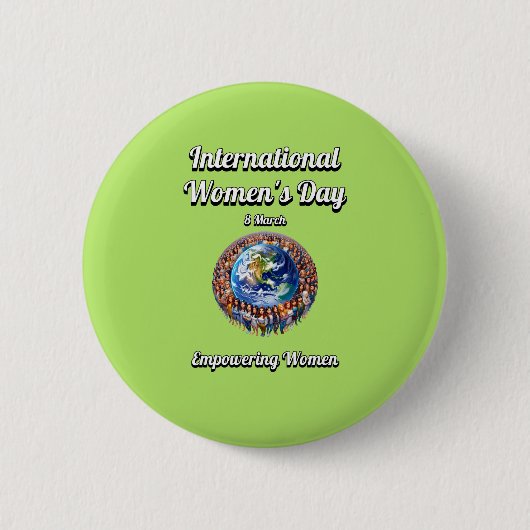 Empowerment van vrouwen. Internationale Vrouwendag Ronde Button 5,7 Cm (Voorkant)