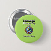 Empowerment van vrouwen. Internationale Vrouwendag Ronde Button 5,7 Cm (Voorkant /achterkant)