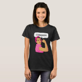 Empowerment van vrouwen & Overwinbare Bewerkbare T T-shirt (Voorkant volledig)