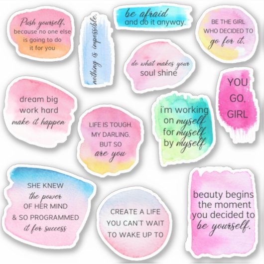 Empowerment van Vrouwen Sticker (Voorkant)