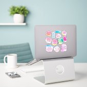 Empowerment van Vrouwen Sticker (Laptop op bureau)