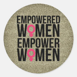 Empowerment Vrouwen Gouden Glitter Stickers