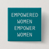Empowervrouwen geven de Cool RBG Vierkante Button 5,1 Cm (Voorkant)