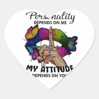 Empowring Lips Influence Your World Hart Sticker