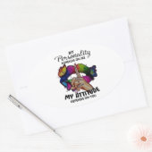 Empowring Lips Influence Your World Ovale Sticker (Envelop)