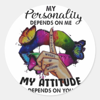 Empowring Lips Influence Your World Ronde Sticker