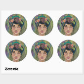 Empress Amethyst Asian Noblewoman Queen Ronde Sticker (Vel)