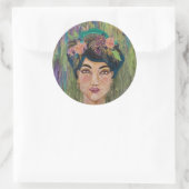 Empress Amethyst Asian Noblewoman Queen Ronde Sticker (Tas)