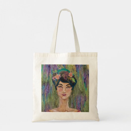 Empress Amethyst Asian Noblewoman Queen Tote Bag (Achterkant)