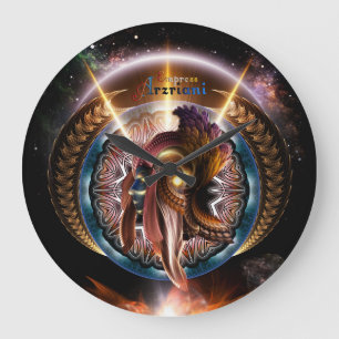Empress Arzriani Art Nouveau Fractal Portrait Grote Klok