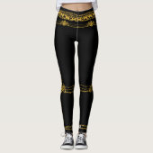 Empress Black & Gold Chains Leggings (Voorkant)