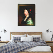 Empress Carlota van Mexico door Hermann Winterhalt Canvas Afdruk (Insitu (Slaapkamer))