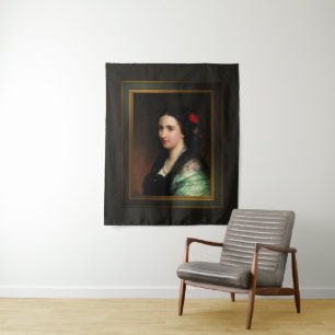 Empress Carlota van Mexico door Hermann Winterhalt Wandkleed