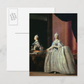 Empress Catherine II voor de spiegel, 1779 Briefkaart (Voorkant / Achterkant)