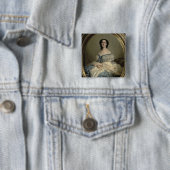 Empress Charlotte van Mexico Vierkante Button 5,1 Cm (In situ)