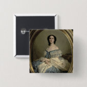 Empress Charlotte van Mexico Vierkante Button 5,1 Cm (Voorkant /achterkant)