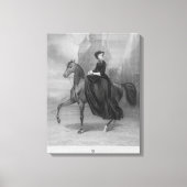 Empress Elisabeth of Austria on horse Canvas Afdruk (Voorkant)