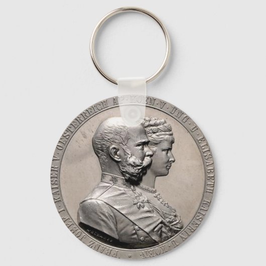 Empress Elisabeth van Austria Sissi & Emperor Coin Sleutelhanger (Voorkant)