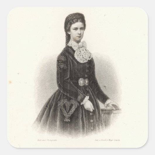 Empress Elisabeth van Oostenrijk Vierkante Sticker (Voorkant)