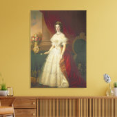 Empress Elizabeth of Bavaria , 1863 Canvas Afdruk (Insitu (Woonkamer))