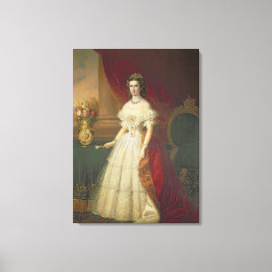 Empress Elizabeth of Bavaria , 1863 Canvas Afdruk