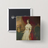 Empress Elizabeth of Bavaria , 1863 Vierkante Button 5,1 Cm (Voorkant /achterkant)