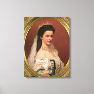 Empress Elizabeth of Bavaria in het Hongaars Canvas Afdruk