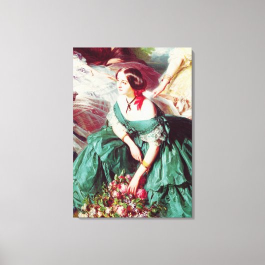 Empress Eugenie en haar Dames in Waiting Canvas Afdruk (Voorkant)