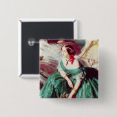 Empress Eugenie en haar Dames in Waiting Vierkante Button 5,1 Cm (Voorkant /achterkant)