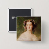 Empress Eugenie en haar Dames in Waiting Vierkante Button 5,1 Cm (Voorkant /achterkant)