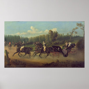 Empress Eugenie en Queen Victoria in het Poster